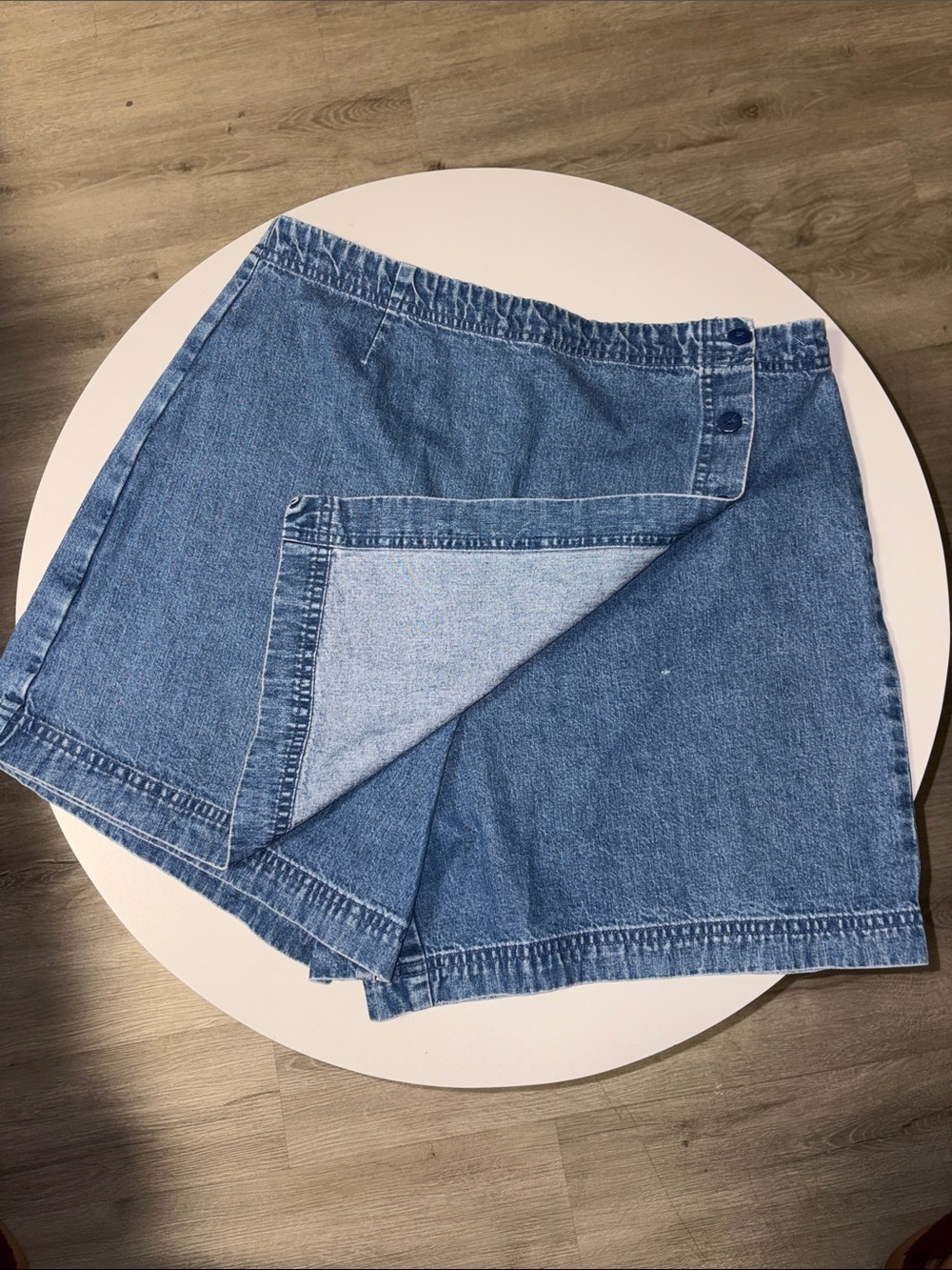 Denim Wrap Skort